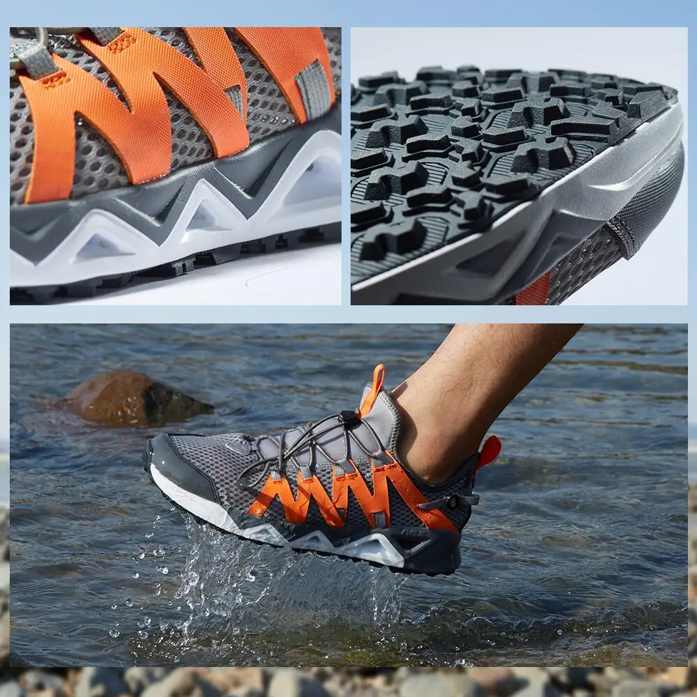 Rax Men's Aqua Upstreams Shoes Quick-drying Breathble Fishing Shoes Women Hole PU Insole Anti-slip Water Shoes 82-5K463 - Image 2