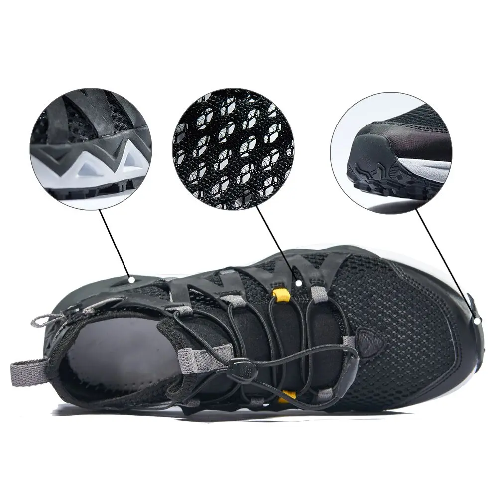 Rax Men's Aqua Upstreams Shoes Quick-drying Breathble Fishing Shoes Women Hole PU Insole Anti-slip Water Shoes 82-5K463 - Image 3