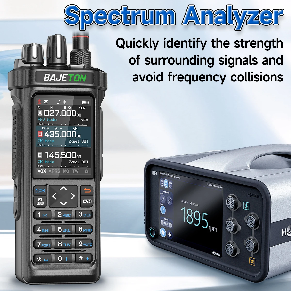 BAJETON BJ-9000 GPS APRS Walkie Talkies 10W CB 27Mhz Receive Bluetooth Programming Long Rang NOAA VOX RT-950 RT-950PRO Ham Radio - Image 5