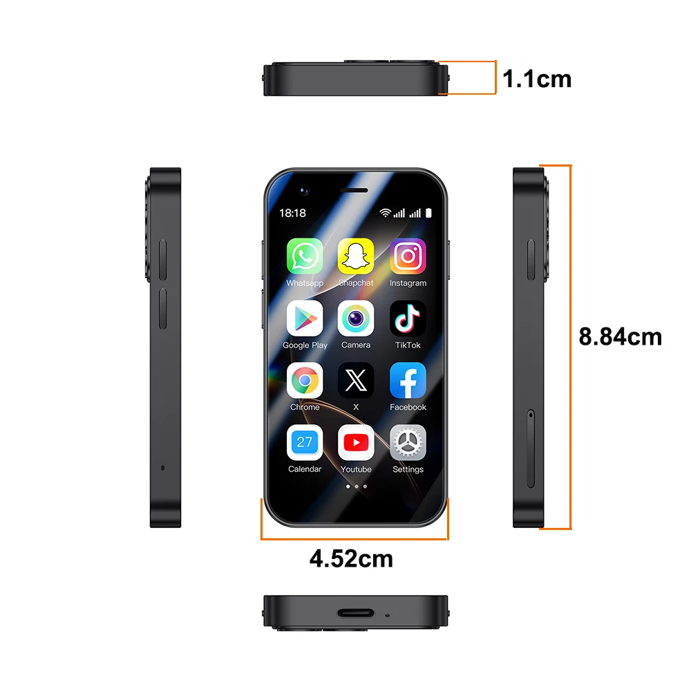 SOYES A17 Mini Android8.1 Smart Phone 3.0 Inches 2GB RAM 16GB ROM Dual SIM Standby Play Store 3G Little Phone - Image 9