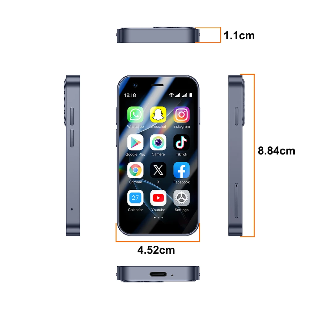 SOYES A17 Mini Android8.1 Smart Phone 3.0 Inches 2GB RAM 16GB ROM Dual SIM Standby Play Store 3G Little Phone - Image 11