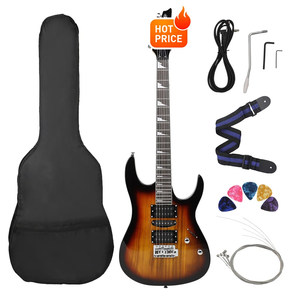 6 Strings 24 Frets Electric Guitar Maple Body Electric Guitar Guitarra With Bag Speaker Necessary Guitar Parts & Accessories - Image 16