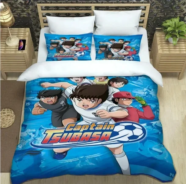 Cartoon bedding set, Captain Tsubasa duvet set, home bedroom duvet cover pillowcase, boy and girl gifts - Image 5