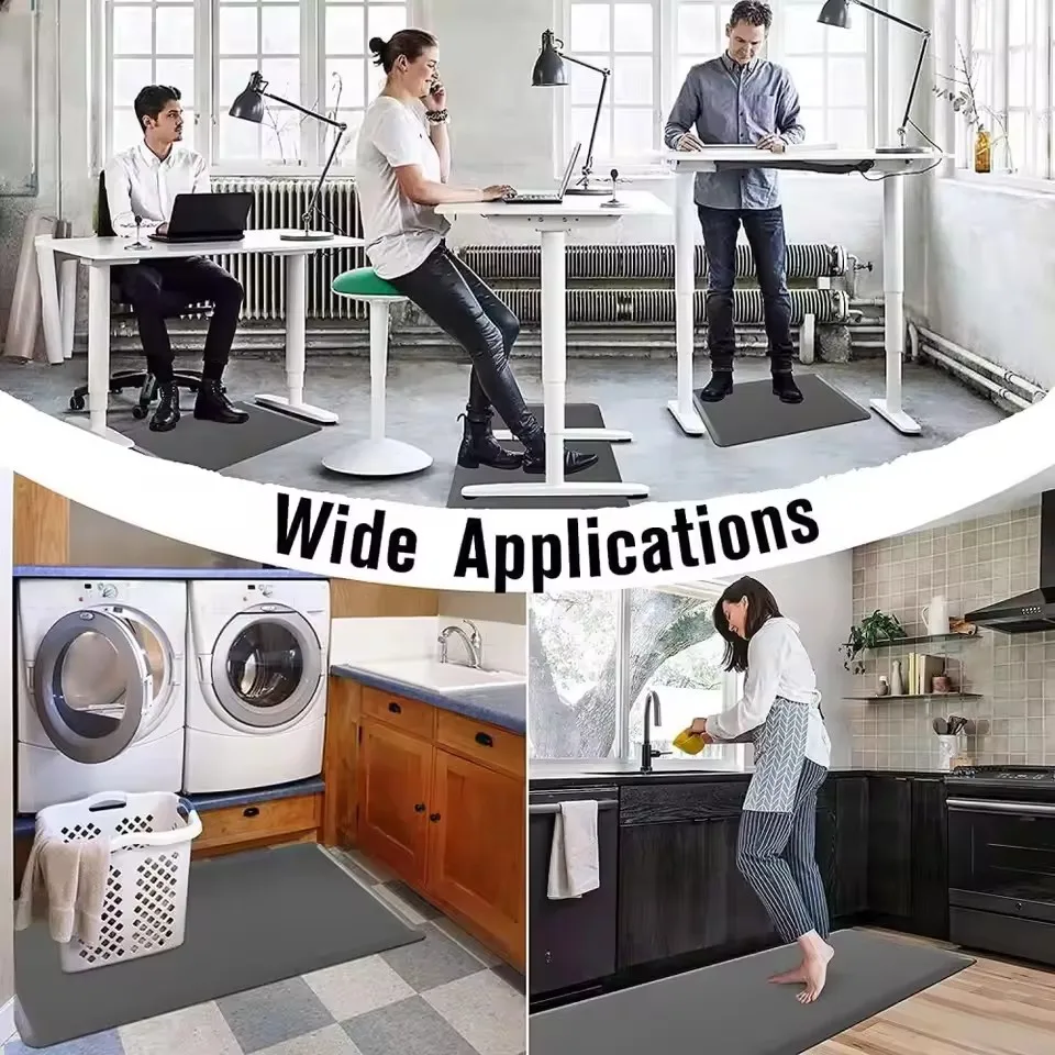 New Anti-Fatigue Standing Mat, Kitchen Mat with PVC Waterproofing, Non-Slip Kitchen Rug for Standing Desk, Kitchen, Office - Image 6