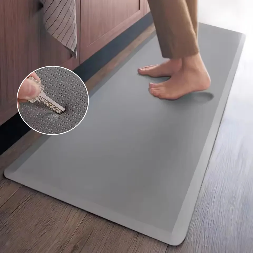 New Anti-Fatigue Standing Mat, Kitchen Mat with PVC Waterproofing, Non-Slip Kitchen Rug for Standing Desk, Kitchen, Office