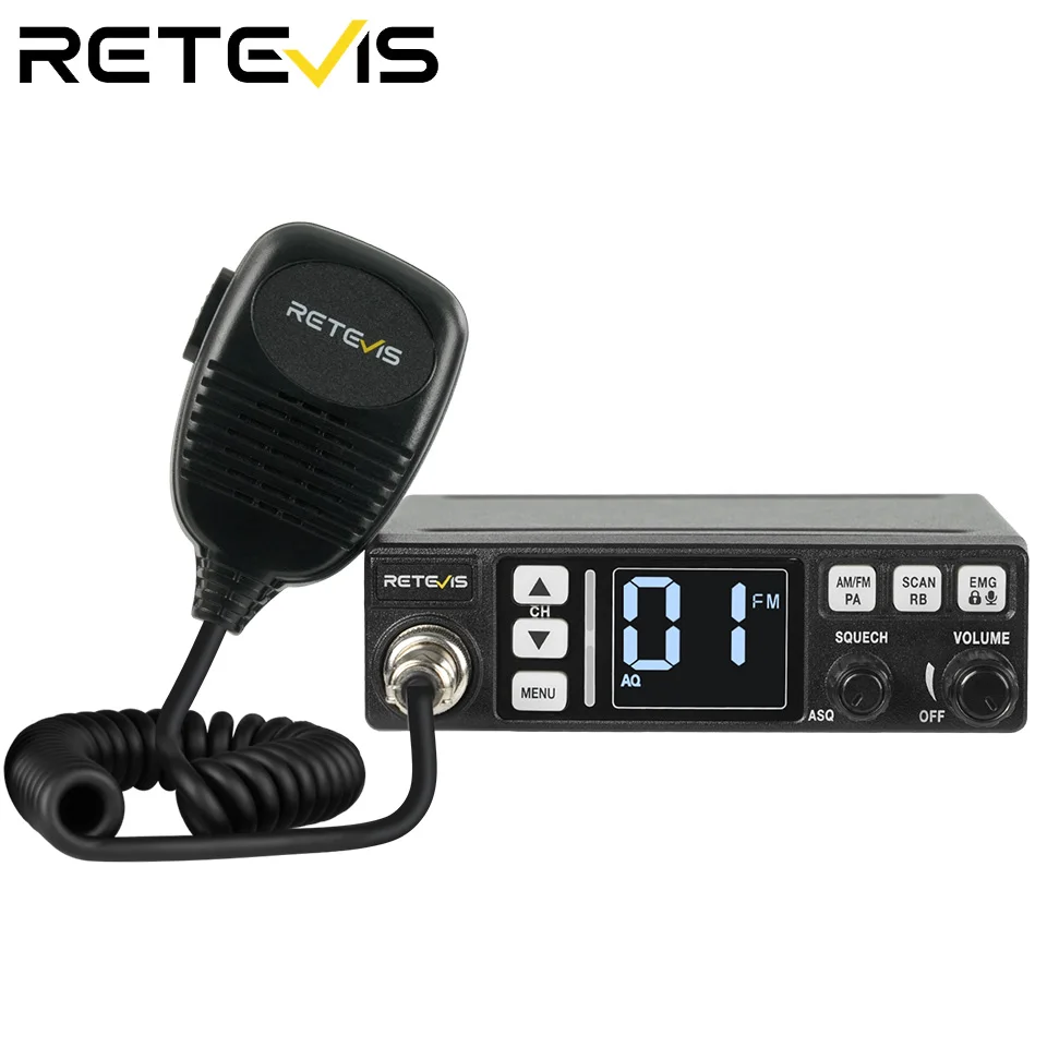Retevis MB3/MB63 CB Radio Station Long Range Communication Professional Car Mobile Ham Radio AM FM Channel 9/19 VOX For Truckers