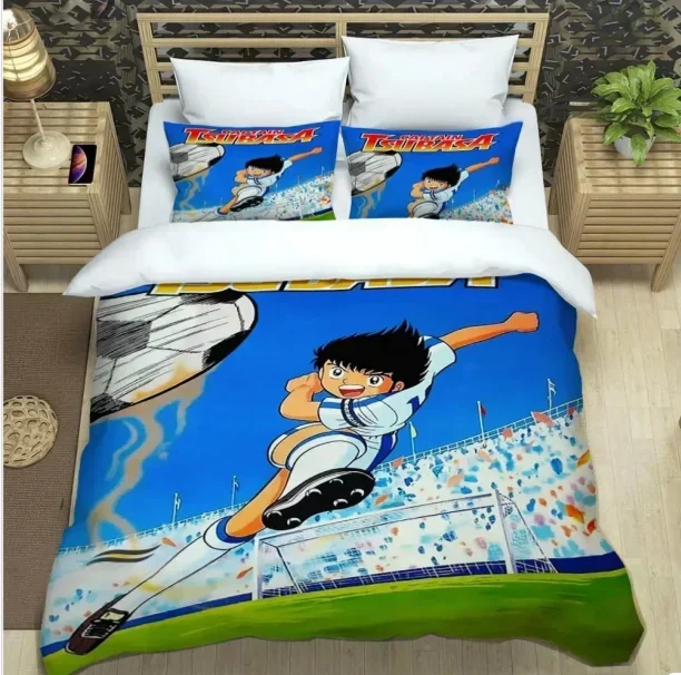 Cartoon bedding set, Captain Tsubasa duvet set, home bedroom duvet cover pillowcase, boy and girl gifts - Image 6