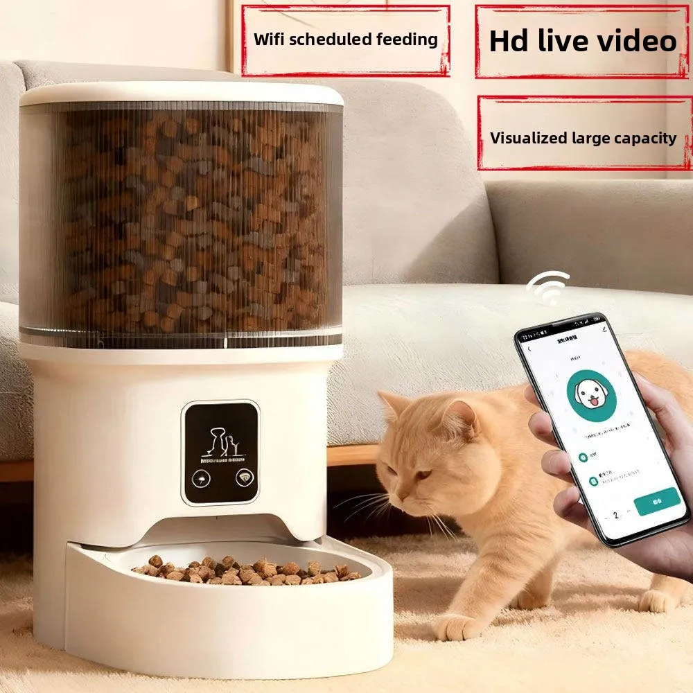 HD Video Automatic Pet Feeder for Cats Dogs 4L Smart Timed Quantitative Food Dispenser with Stainless Steel Bow Pet Supplies - Image 2