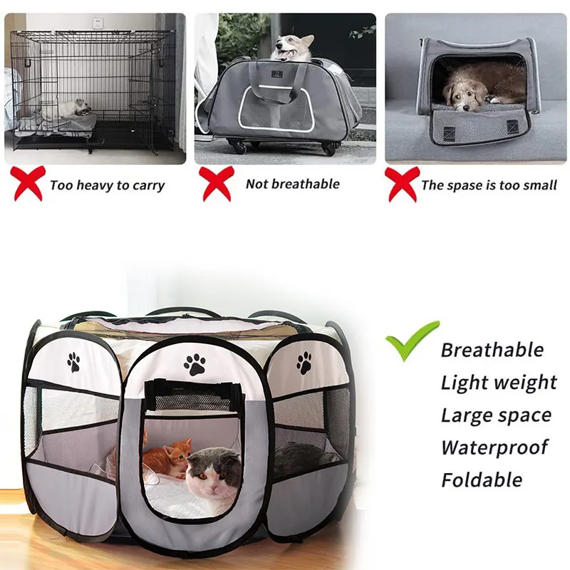 Detachable Summer Pet Tent S/M/L Cat Delivery Room Outdoor Dog Bed Folding Fence Cat Nest Dog Enclosure Cage for Cats Dogs - Image 5