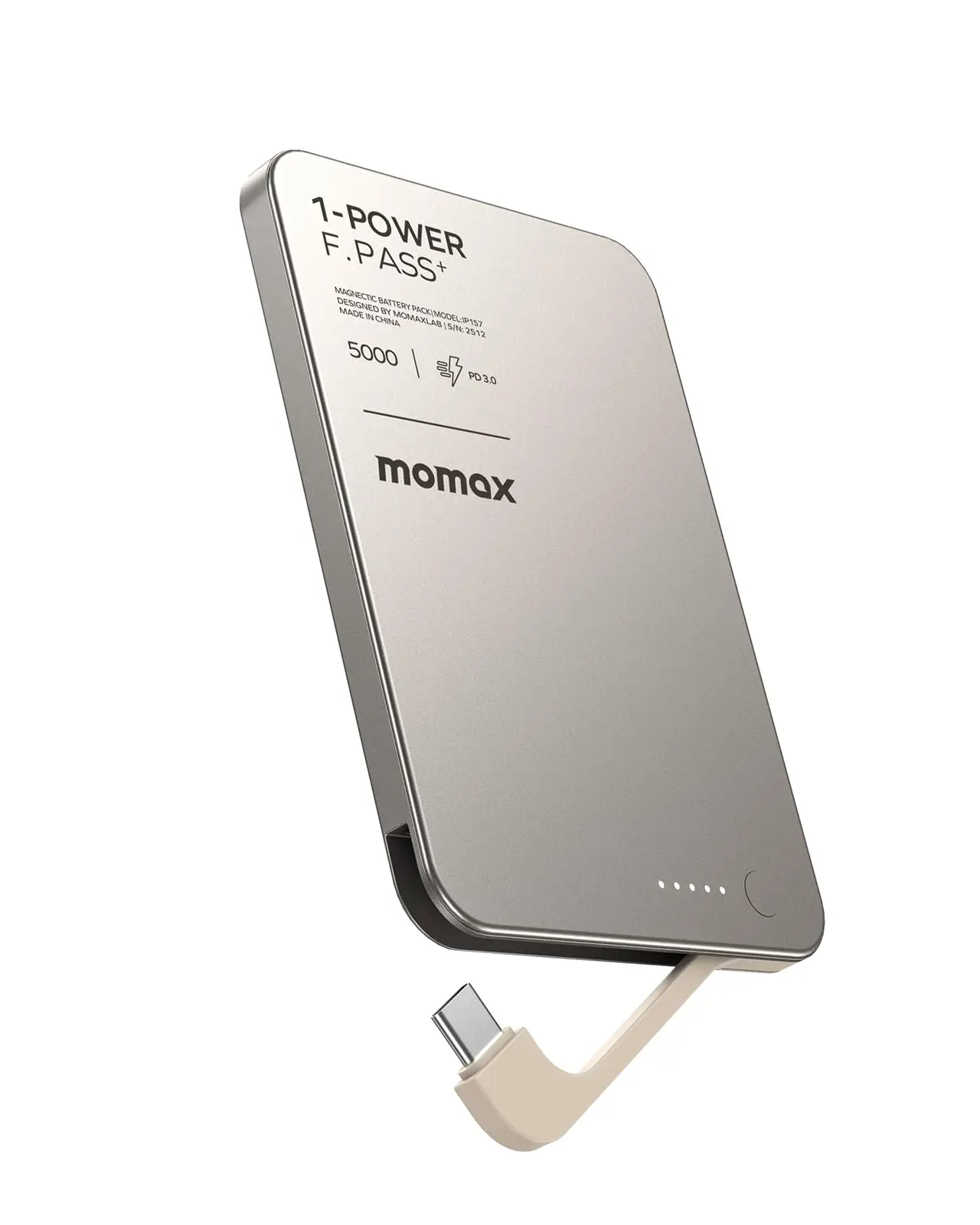 MOMAX 25W Power Bank Fast Charge 10000mAh Type C Cable PowerBank Phone External Battery for iPhone 17 Pro Max - Image 2