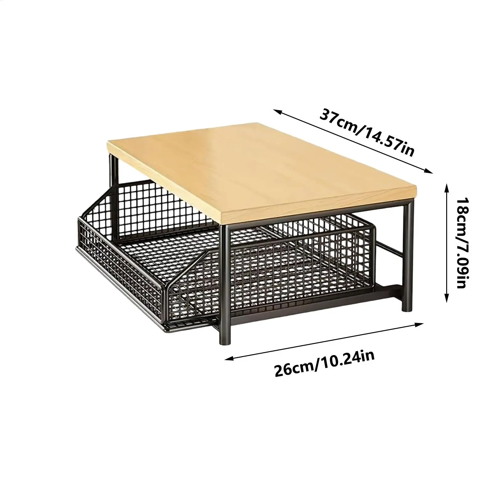 Kitchen Microwave Rack Storage Box Drawer Space Saving Countertop Storage Rack Suitable for Appliances Tableware - Image 4