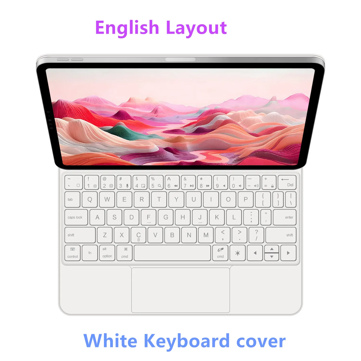 Magic Keyboard for iPad Air 13 inch M4 2026 M3 M2 Pro 12.9'' Smart Case Spanish Portuguese Hebrew French German 한국어 키보드 Keyboard - Image 12