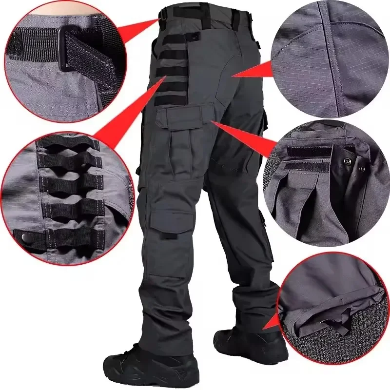 Field Combat Tactical Pants Men's Multi-pocket Multicam Camouflage Training Work Trousers Outdoor Hunting Waterproof Cargo Pants - Image 4