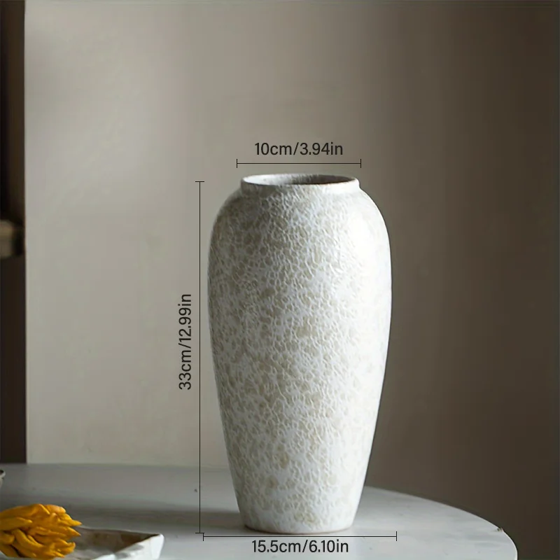 Large Elegant Ceramic Vase - Decorative Jar, Tabletop Floral or Garden Vase - Lightweight, Perfect for Indoor/Outdoor Home, - Image 9