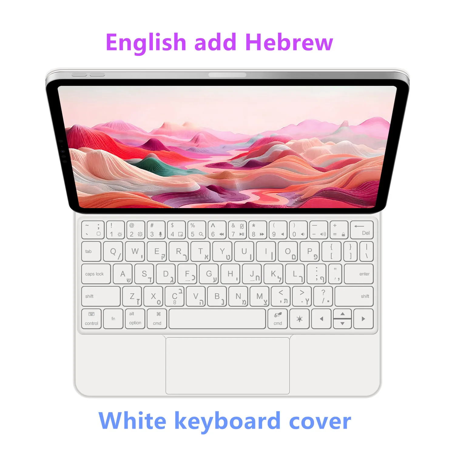 Magic Keyboard for iPad Air 13 inch M4 2026 M3 M2 Pro 12.9'' Smart Case Spanish Portuguese Hebrew French German 한국어 키보드 Keyboard - Image 20