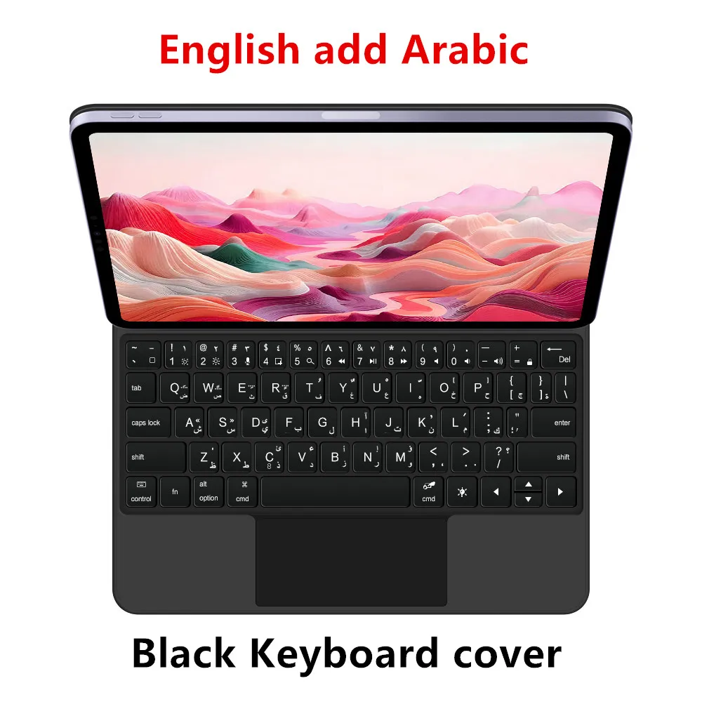 Magic Keyboard for iPad Air 13 inch M4 2026 M3 M2 Pro 12.9'' Smart Case Spanish Portuguese Hebrew French German 한국어 키보드 Keyboard - Image 16