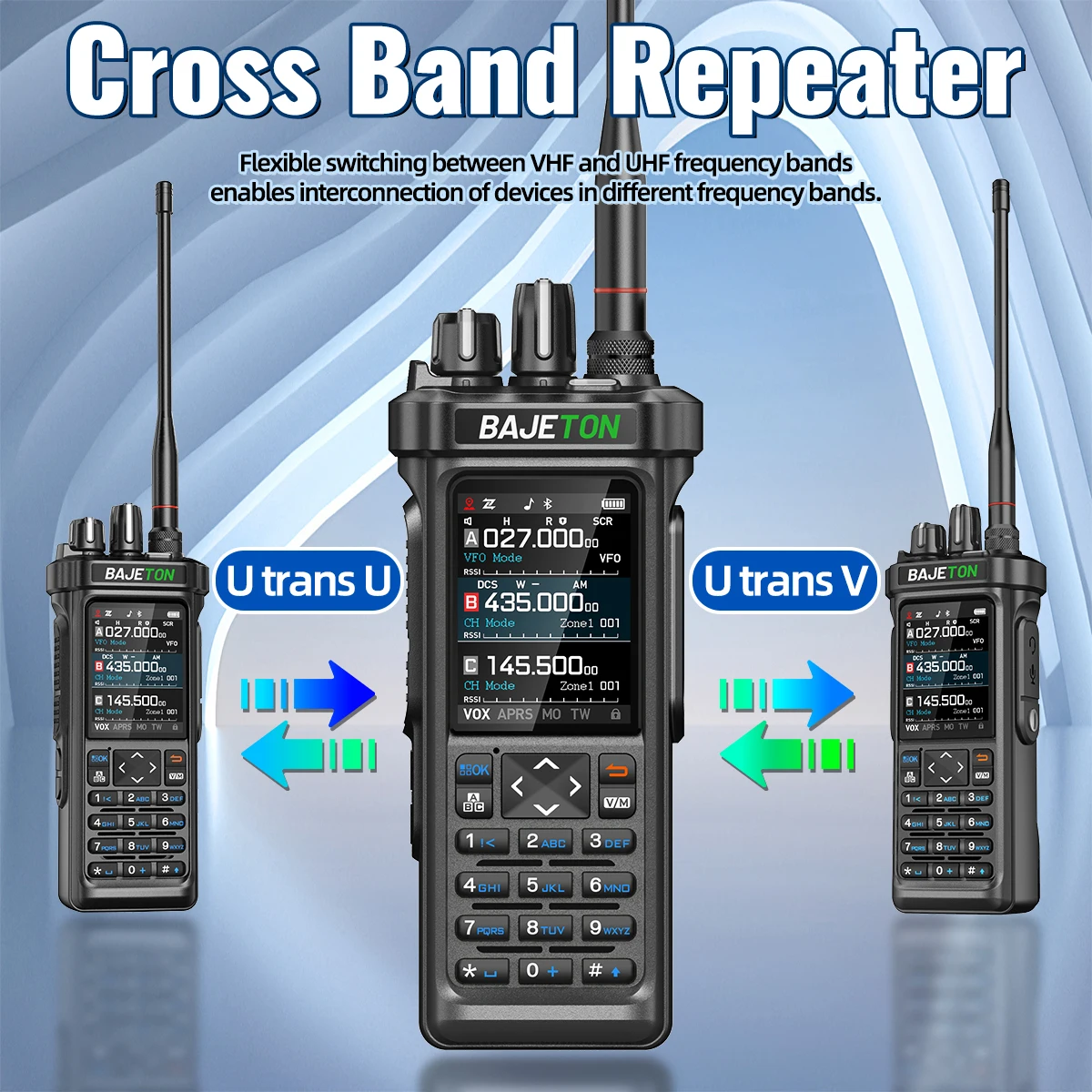 BAJETON BJ-9000 GPS APRS Walkie Talkies 10W CB 27Mhz Receive Bluetooth Programming Long Rang NOAA VOX RT-950 RT-950PRO Ham Radio - Image 3