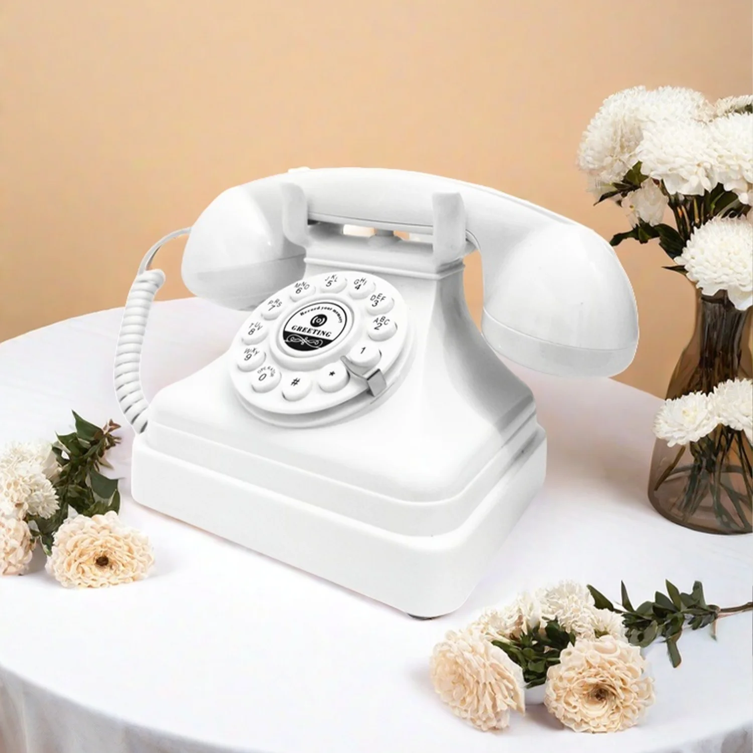 Wedding Audio Message Guest Book Phone Retro Rotary Style Antique Phone Message Recording Phone Message Voice Recor For Wedding - Image 3