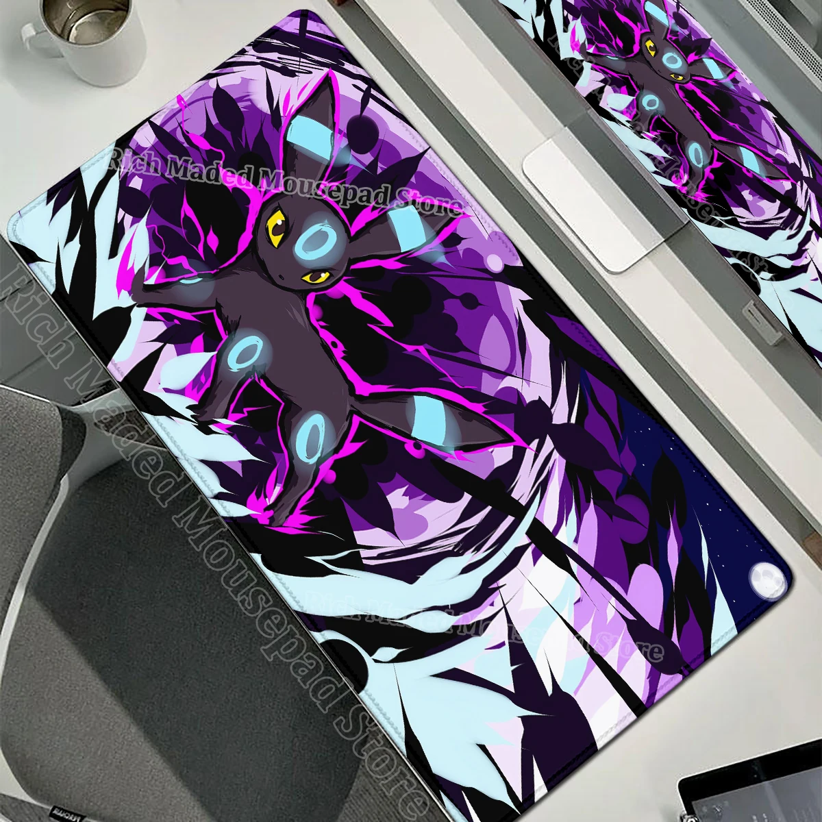 Game Card Pad Gaming Carpet Anime Keyboard Pad Pokemon Eevee Mousepad Gamer Mouse Pads Laptop Extended Desk Mat PC Cabinet Rug - Image 12