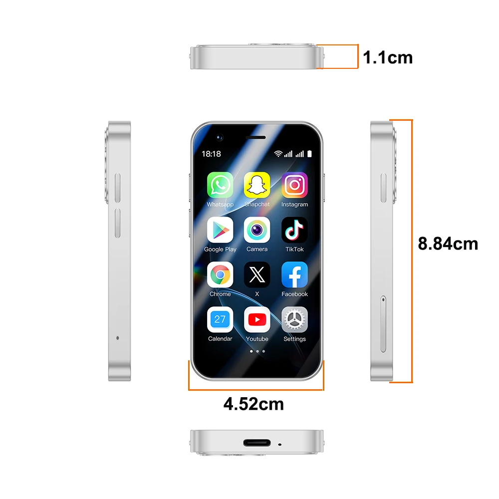 SOYES A17 Mini Android8.1 Smart Phone 3.0 Inches 2GB RAM 16GB ROM Dual SIM Standby Play Store 3G Little Phone - Image 7