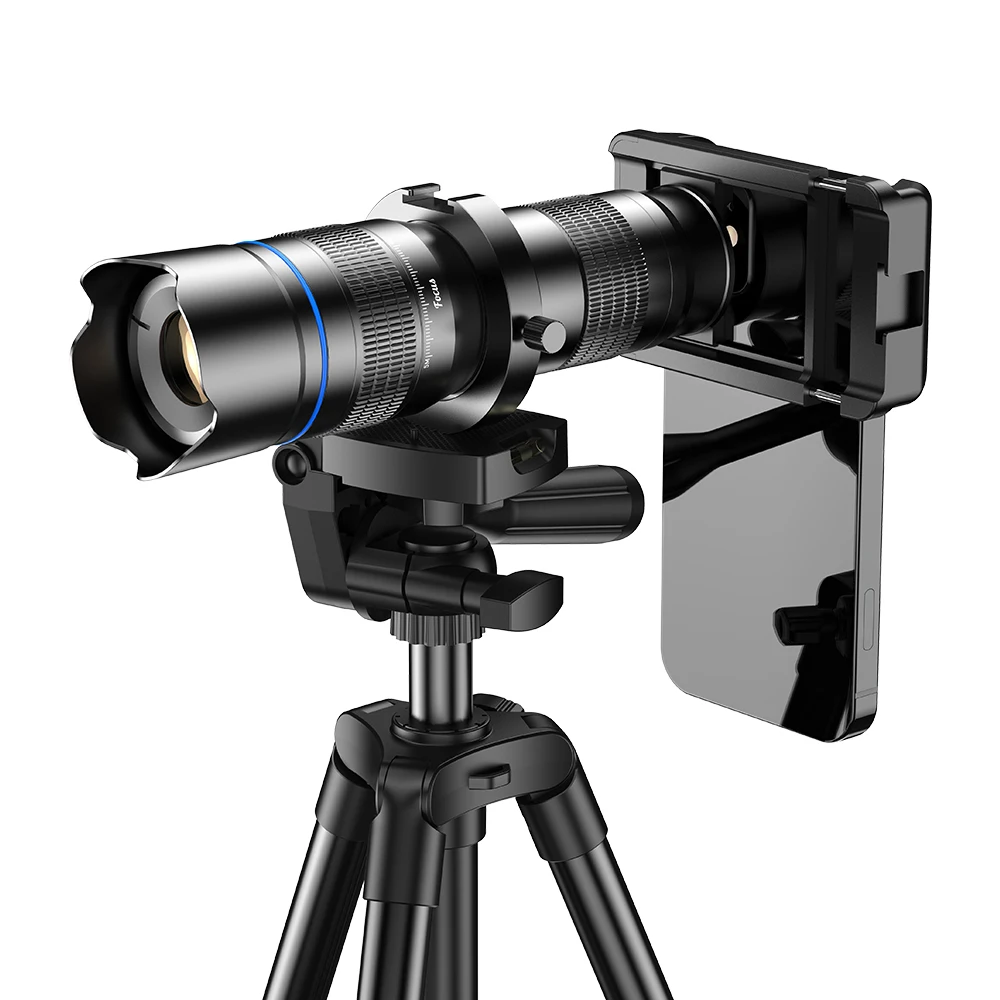 APEXEL HD Metal 20-40x Zoom Telescope Lens Phone Telephoto Lens With Extendable Mini Tripod for All Smartphones Hunting Sports