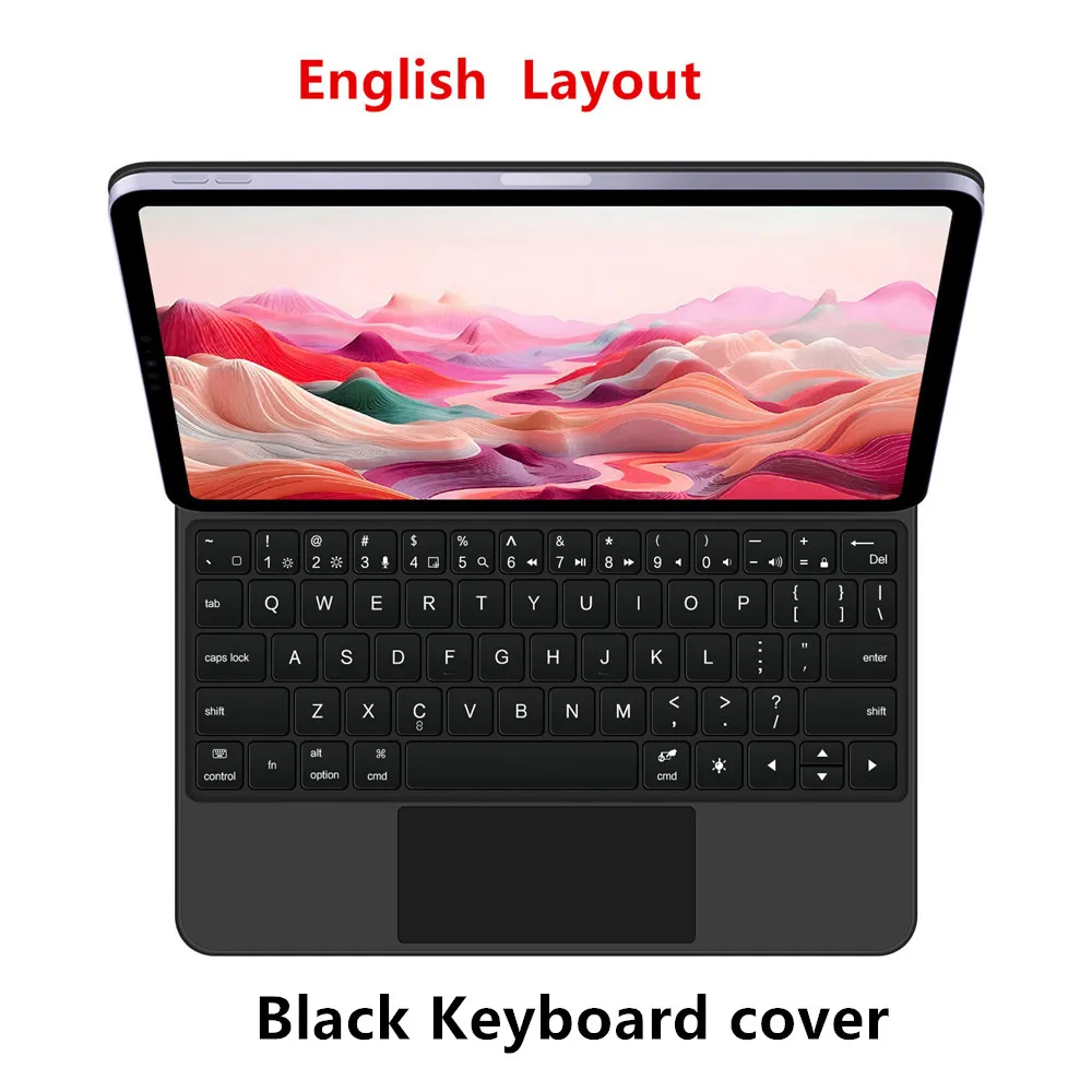 Magic Keyboard for iPad Air 13 inch M4 2026 M3 M2 Pro 12.9'' Smart Case Spanish Portuguese Hebrew French German 한국어 키보드 Keyboard - Image 8