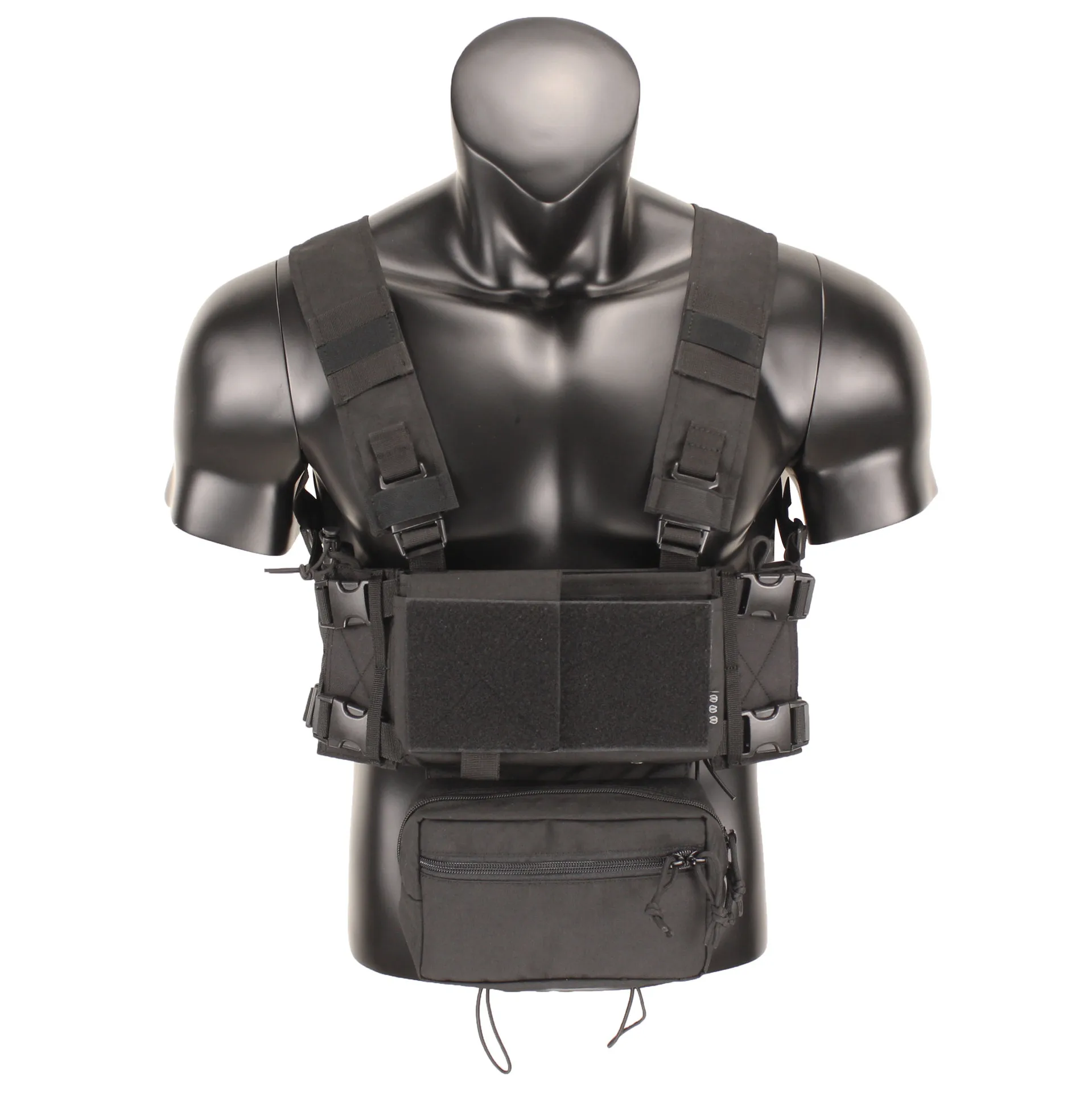 ATFG CAMO Micro Chest Rig with 5.56/7.62 Magazine Holder,Wing Pouches,Dangler Pouch,Fat Strap Shoulder Harness Set - Image 7